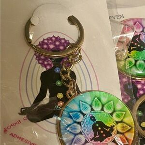 Chakra Key Chain Multi Color so colorful with Chart NEW
